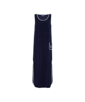 Vestito donna a canotta in spugna VBQ Line Blu marine vista frontale