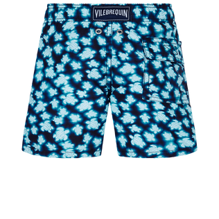 Bañador con estampado Blurred Turtles para niño Azul marino vista trasera