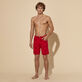 Men 5-Pockets Denim Bermuda Shorts Ronde des Tortues Moulin rouge front worn view