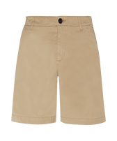 Bermuda uomo in gabardine di Tencel  Kraft vista frontale