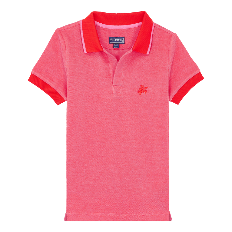 Boys Cotton Changing Polo Solid - Polo - Pantin - Red - Size 14 - Vilebrequin
