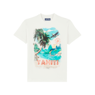 男士 Tahiti 棉质 T 恤 Off white 正面图
