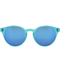 Unisex Solid Sonnenbrille Azurblau Vorderansicht