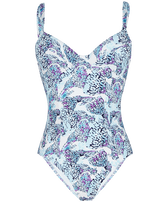 Maillot de bain une pièce femme Isadora Fish Blanc vue de face