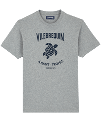 Turtles Leopard T-Shirt aus Baumwolle für Herren Graumeliert Vorderansicht