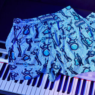 Stretch-Badeshorts für Herren – Vilebrequin x Blue Note Earthenware Details Ansicht 1