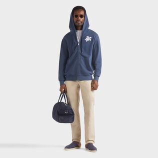 男士 Turtle 全拉链棉质开衫 Navy 细节视图1