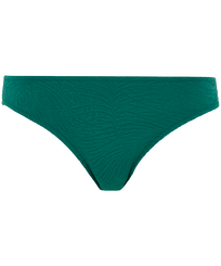 Women Bikini Bottom Midi Brief Plumes Jacquard Linden front view
