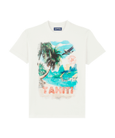 Men Cotton T-shirt Tahiti Off white front view
