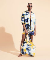 Men Blue & Yellow Tie & Dye Look  正面图