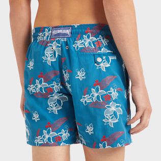 Flowers Power Badeshorts mit Stickerei für Herren Peacock Details Ansicht 2