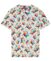 T-shirt uomo in cotone biologico - Vilebrequin x Okuda San Miguel Multicolore vista frontale