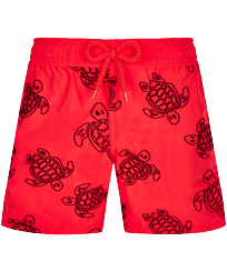 Pantaloncini mare bambino floccati Ronde Des Tortues Papavero vista frontale
