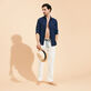 Men Corduroy Large Lines Jogging Pants Solid Off white details view 1