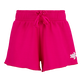 Pantalón corto de color liso con textura para niños Fucsia vista frontal