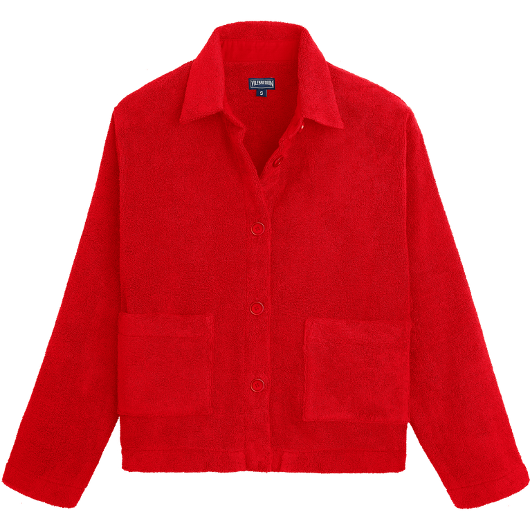 Women Terry Jacket - Jacket - Violette - Red - Size M - Vilebrequin