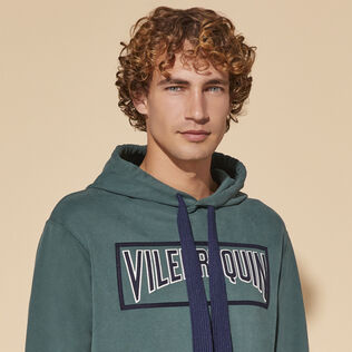 Solid Sweatshirt aus Baumwolle für Herren Pine Details Ansicht 2