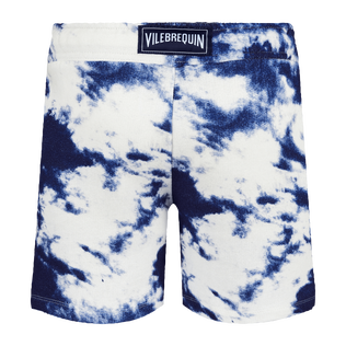 Bermudas de chándal con estampado Tie & Dye para niño Azul marino vista trasera