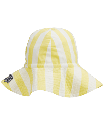 Cappello in cotone a righe grandi bambina Sunflower vista frontale