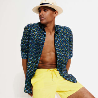 Ultraleichte und verstaubare Solid Badeshorts für Herren Mimose Details Ansicht 3