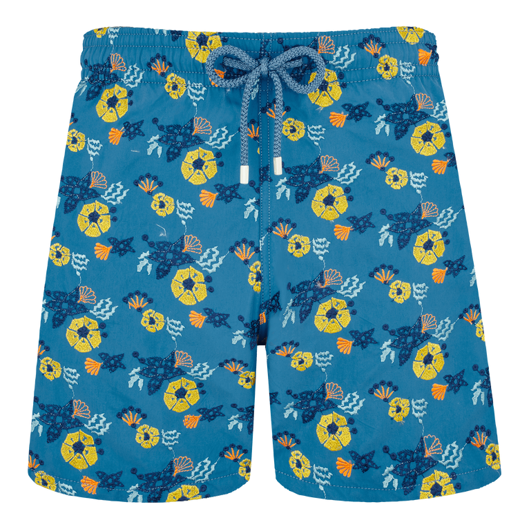 Men Swim Shorts Embroidered Flowers And Shells - Limited Edition - Swimming Trunk - Mistral - Multi - Size XXL - Vilebrequin
