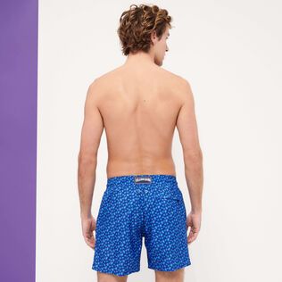 Men Swim Shorts Ultra-light and Packable Micro Ronde Des Tortues Sea blue 背面穿戴视图