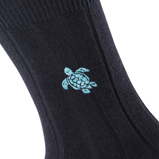 Men Socks Ronde des Tortues - Vilebrequin x Falke Press blue details view 2