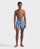 Men Stretch Swim Trunks Día de Muertos Palace front worn view
