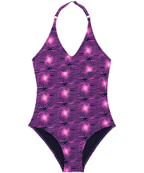 女童 Hypno Shell 连体泳衣 Navy 正面图