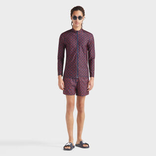 Pantaloncini mare uomo ultraleggeri e ripiegabili Homard Pixel Blu marine dettagli vista 1