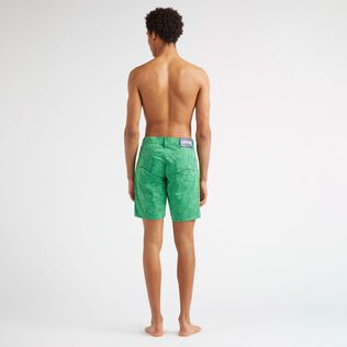 Bermuda en coton homme Poulpes imprimés Jungle vue portée de dos
