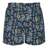 Girls Cotton Quilted Bermuda Shorts Mosaïque Navy front view