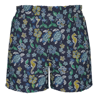 Girls Cotton Quilted Bermuda Shorts Mosaïque Navy front view