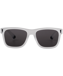 Gafas de sol de color liso unisex Blanco vista frontal desgastada