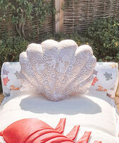 Shell Cushion Broderies Anglaises - VBQ x MX HOME White front worn view