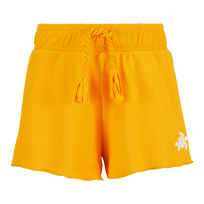 Pantalón corto de color liso con textura para niños Sunflower vista frontal