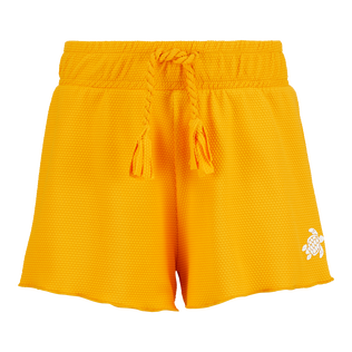 Girls' Textured Shorts - UV Protect Sunflower front view