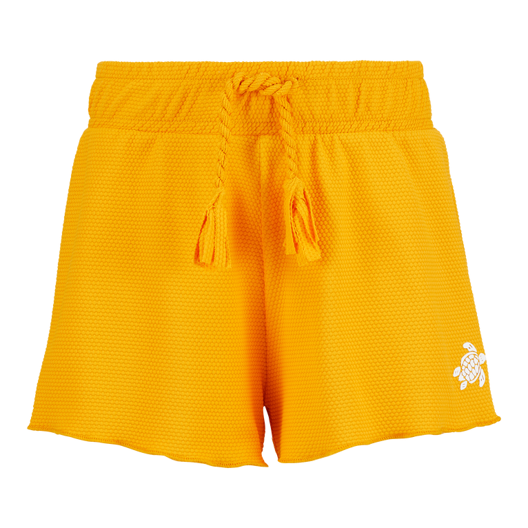 Strukturierte Solid Shorts Für Kinder - Glace - Gelb