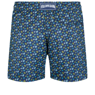 Men Ultra-light classique Printed - Men Ultra-light and packable Swim Shorts Micro Tortues Rainbow, Navy back view
