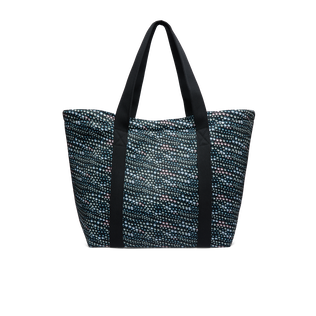 Neoprene Large Beach Bag Pearl Black back view