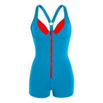 Bañador de una sola pieza con diseño en contrastes para mujer - Vilebrequin x JCC+ - Edición limitada Swimming pool vista frontal
