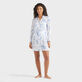 Women Viscose Shirt Dress Medusa and Shells White front worn view