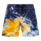 Pantaloncini mare bambino Tie & Dye Blu marine vista frontale