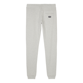 Pantalon Jogging en Coton homme uni Gris chine clair vue de dos