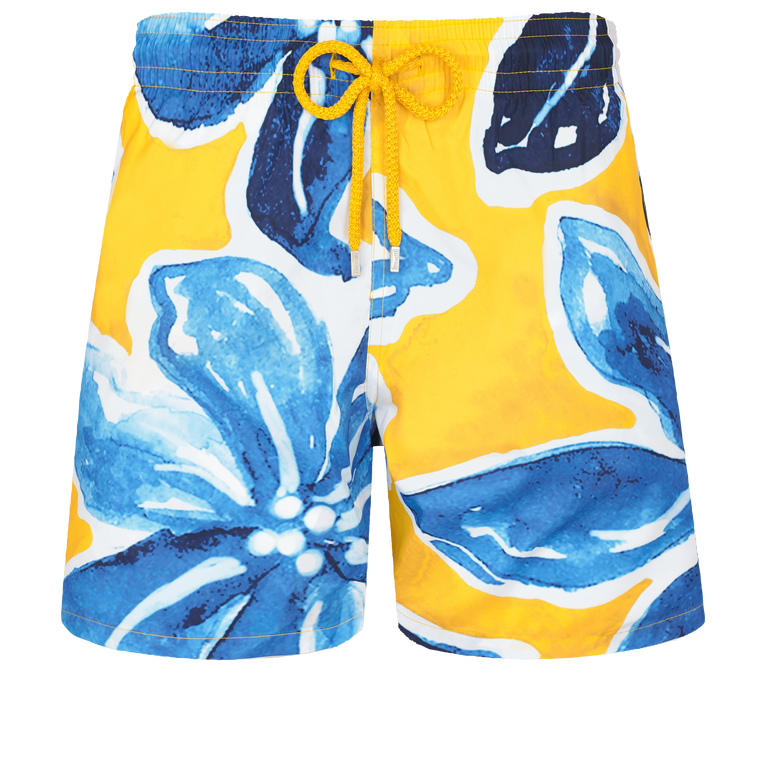 Men Swim Trunks Ultra-light And Packable Raiatea - Mahina - Yellow - Size M - Vilebrequin