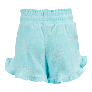 Pantalones cortos de felpa con estampado Rondes des Tortues para niña Thalassa vista trasera