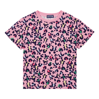 T-shirt Turtles leopardata bambina Caramella vista frontale
