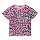 Girls T-Shirt Turtles Leopard Candy front view