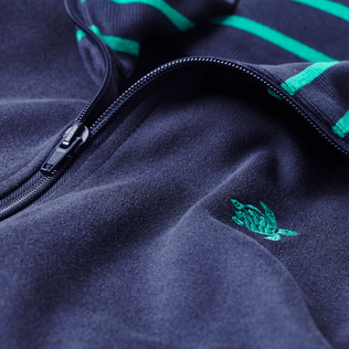 Boys Cotton Jacket Rayures Navy details view 1