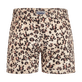 Women Swim ShortsTurtles Leopard Straw back view